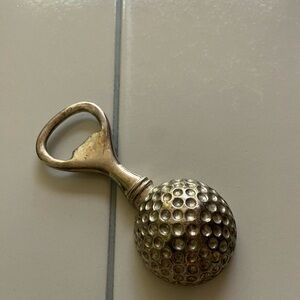 Silver Golf Ball Bottle Opener